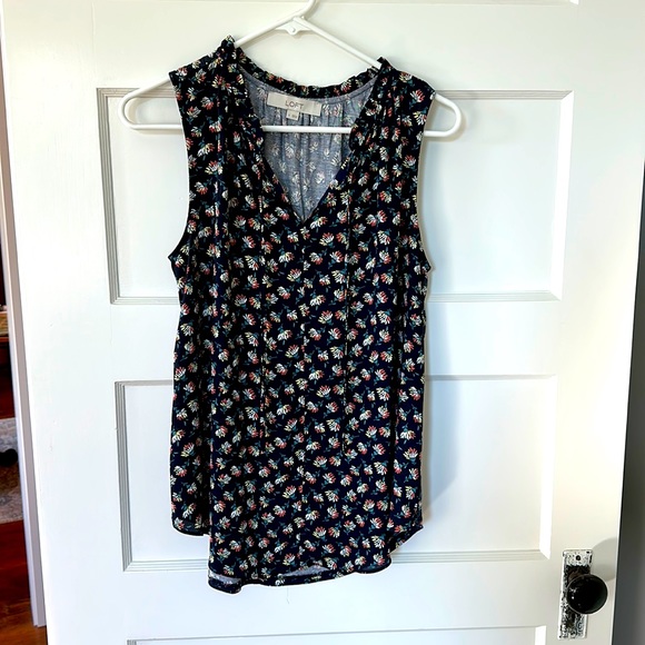 Loft mixed media blouse. Size Small. - Picture 1 of 2